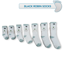 Load image into Gallery viewer, Black Robin Socks (3 Pairs)
