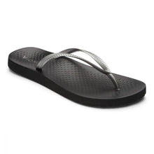 Load image into Gallery viewer, Noosa Black/Pewter Toe Post Sandal