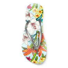 Load image into Gallery viewer, Noosa Blue Tropical Toe Post Sandal
