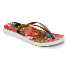 Load image into Gallery viewer, Noosa Red Tropical Toe Post Sandal
