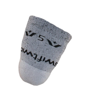 Swiftwick VALOR Above Knee Low Volume, Prosthetic, Adaptive, Amputee Sock, Five Inch Coverage, gray
